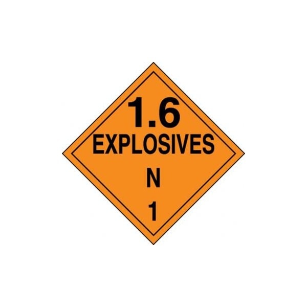 Accuform DOT PLACARD HAZARD CLASS 1 MPL135RM50 MPL135RM50 - main